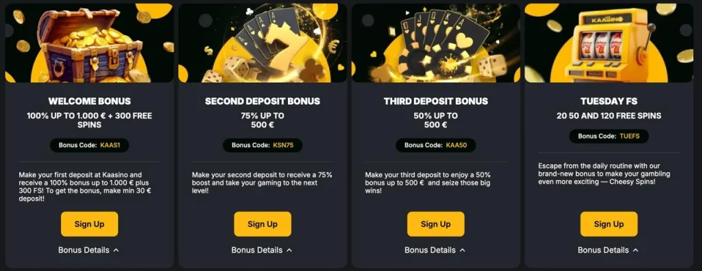 Kaasino welcome bonus offer UK 2